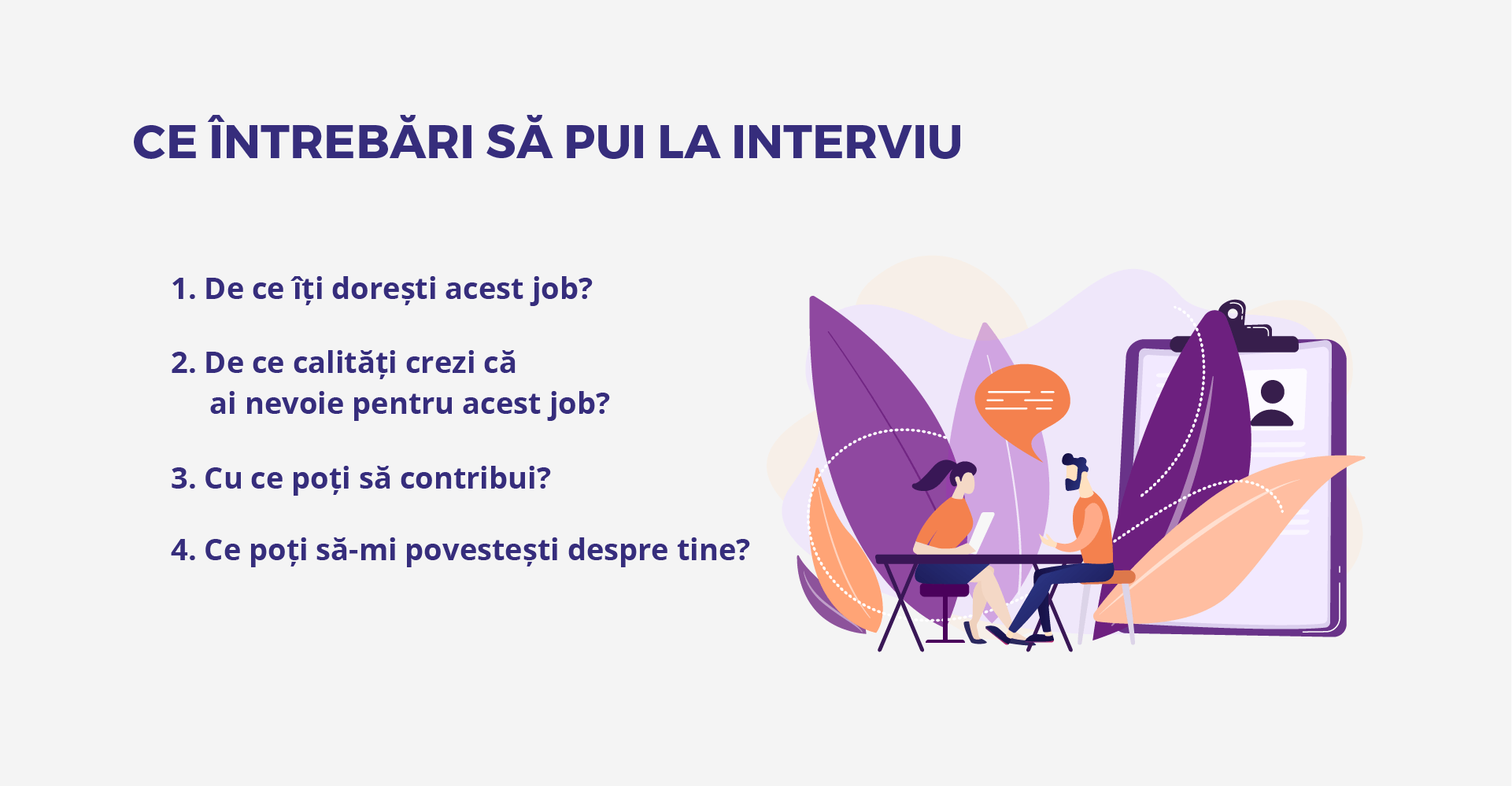 Intrebari interviu pe care recrutorii le adreseaza candidatilor